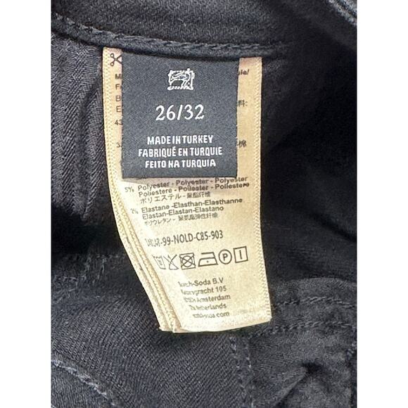 SCOTCH & SODA Womens Size 26 32 Amsterdam Haut High Rise Skinny Black - Picture 3 of 12